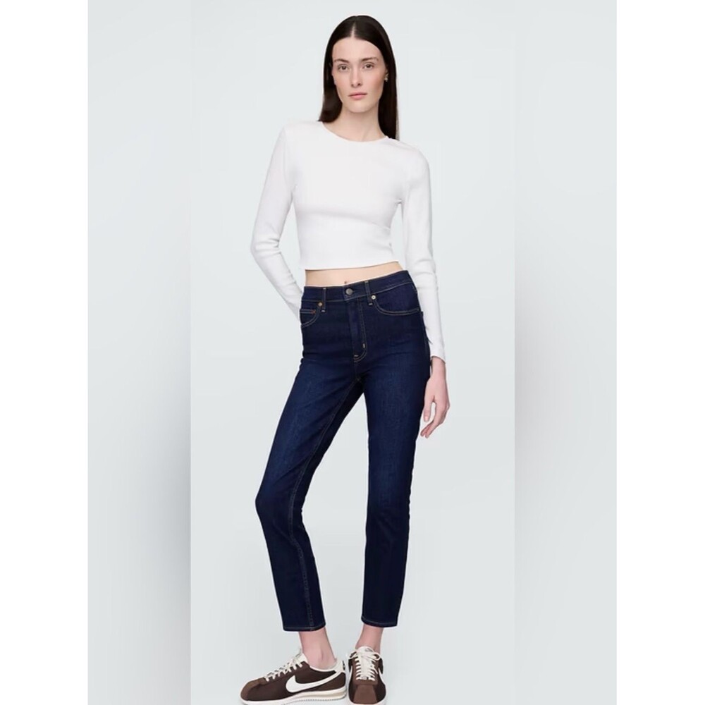 Gap High Rise Vintage Slim Jeans Rinsed Size 12 Short
